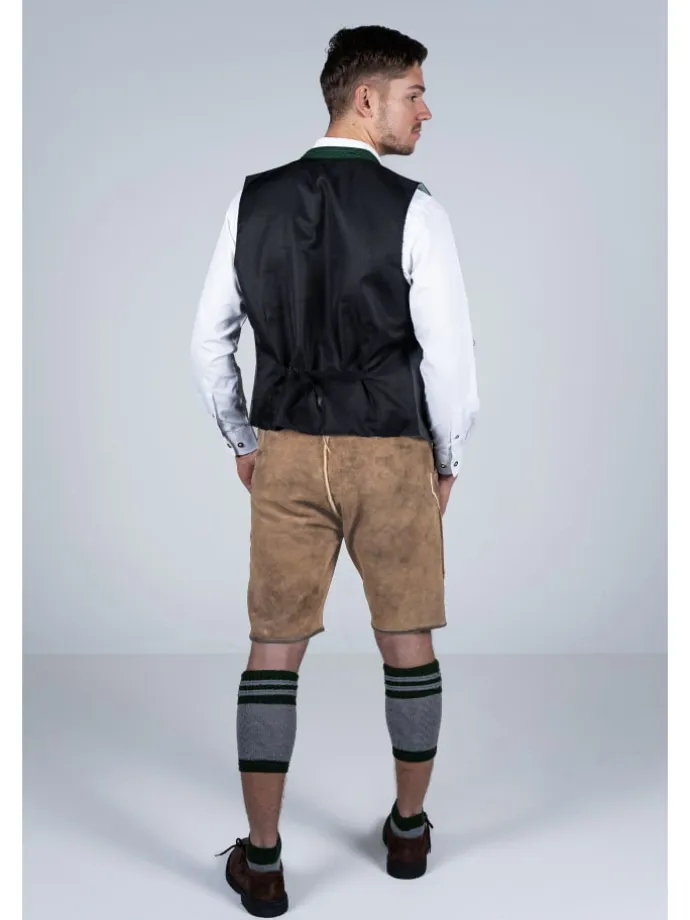 Kurze Wildbock Lederhose Vincent in hellbraun