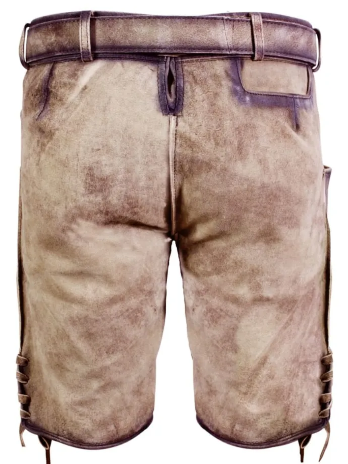 Kurze Wildbock Lederhose Michael in natur