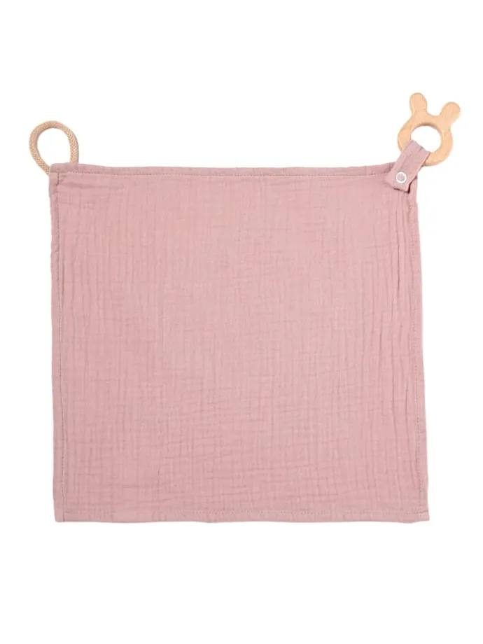 Kuscheltuch Musselin Hase Rosa