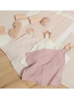 Kuscheltuch Musselin Hase Rosa