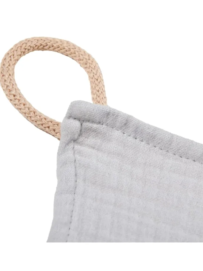 Kuscheltuch Musselin Rakete Grau