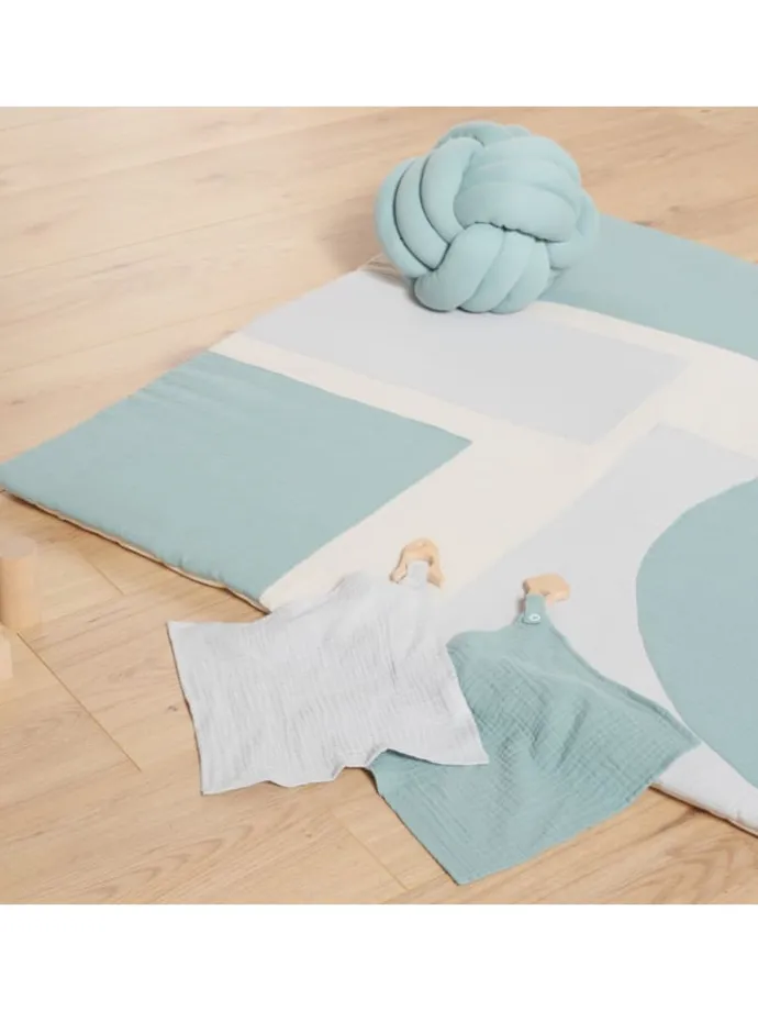 Kuscheltuch Musselin Rakete Grau