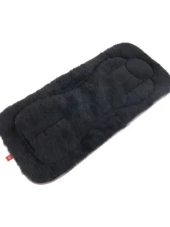 Lammfellauflage "Dolly" in Schwarz - (L)77 x (B)35 cm