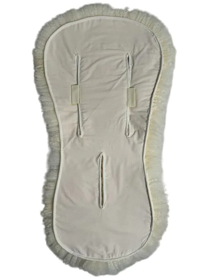 Lammfellauflage "Milky sand" in Natur - (L)77 x (B)35 cm