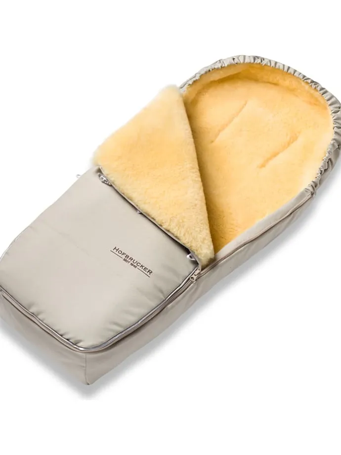 Lammfell-Fußsack "Alaska" in Beige - (L)95 x (B)34 cm