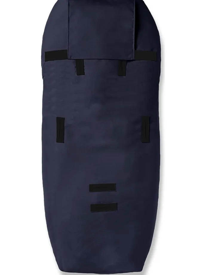 Lammfell-Fußsack "Alaska" in Dunkelblau - (L)95 x (B)35 cm
