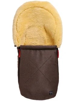 Lammfell-Fußsack "Emma" in Braun - (L)80 x (B)37 cm