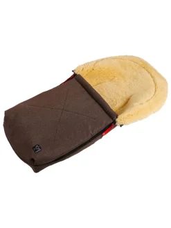 Lammfell-Fußsack "Emma" in Braun - (L)80 x (B)37 cm