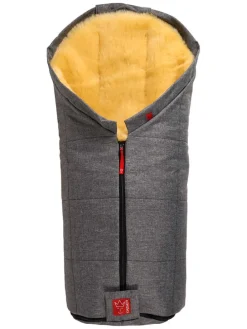 Lammfell-Fußsack "Iglu" in Anthrazit - (L)93 x (B)45 cm