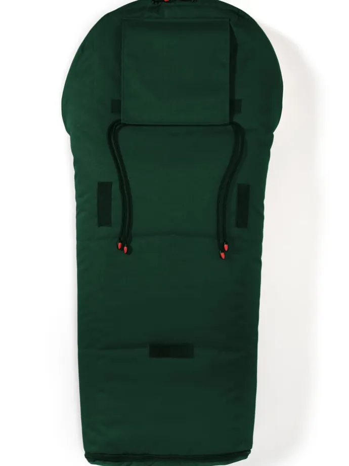 Lammfell-Fußsack "Iglu" in Dunkelgrün - (L)95 x (B)34 cm
