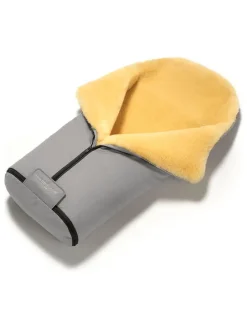 Lammfell-Fußsack "Iglu" in Grau - (L)95 x (B)34 cm