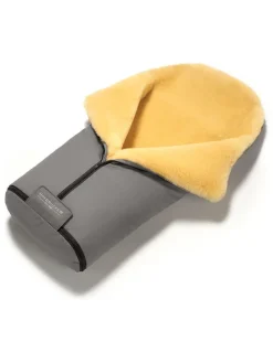 Lammfell-Fußsack "Iglu" in Grau - (L)95 x (B)34 cm