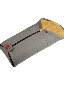 Lammfell-Fußsack "Iglu" in Hellgrau - (L)93 x (B)45 cm