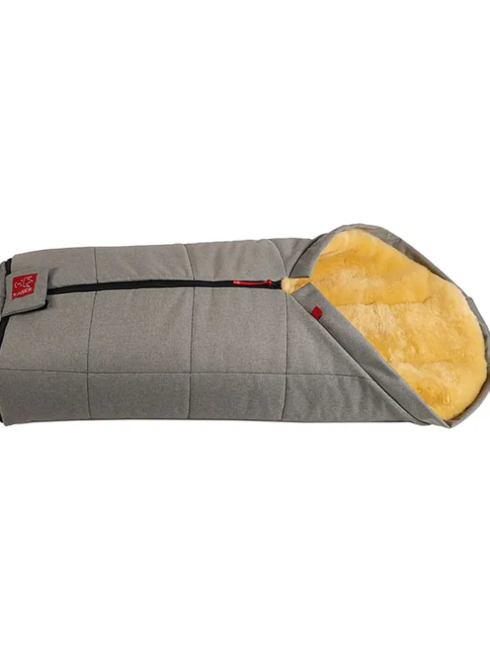 Lammfell-Fußsack "Iglu" in Hellgrau - (L)93 x (B)45 cm