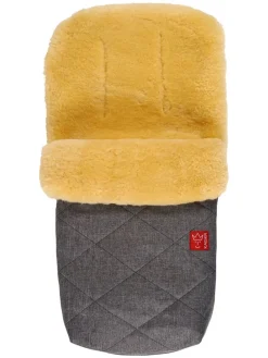 Lammfell-Fußsack "Natura" in Grau - (L)85 x (B)45 cm