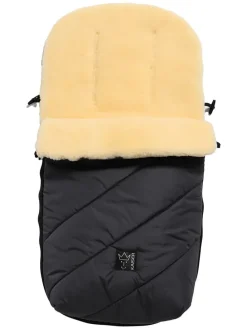 Lammfell-Fußsack "Polar" in Anthrazit - (L)85 x (B)43 cm