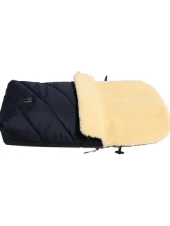 Lammfell-Fußsack "Polar" in Dunkelblau - (L)85 x (B)43 cm