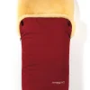 Lammfell-Fußsack "Putzi" in Rot - (L)90 x (B)35 cm