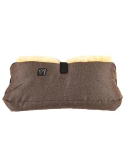 Lammfell-Handwärmer "Big Double" in Braun - (L)45 x (B)22 cm