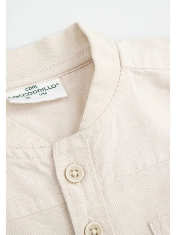 Langarmhemd in beige