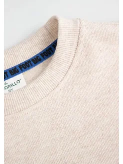 Langarmshirt aus Baumwolle in beige
