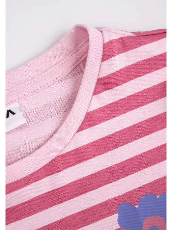 Langarmshirt aus Baumwolle in rosa