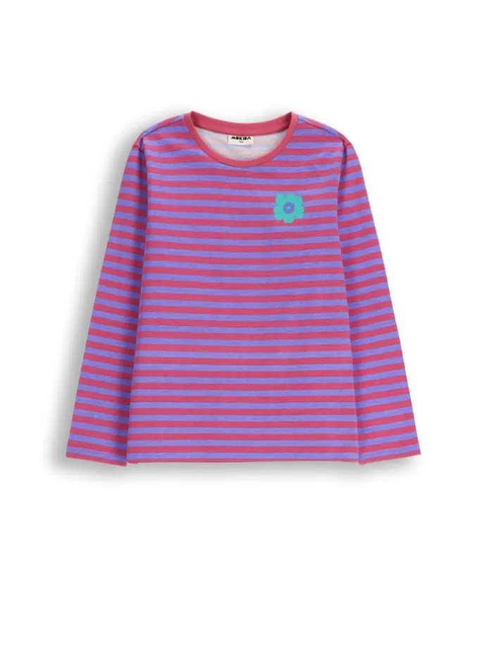 Langarmshirt aus Baumwolle in violett