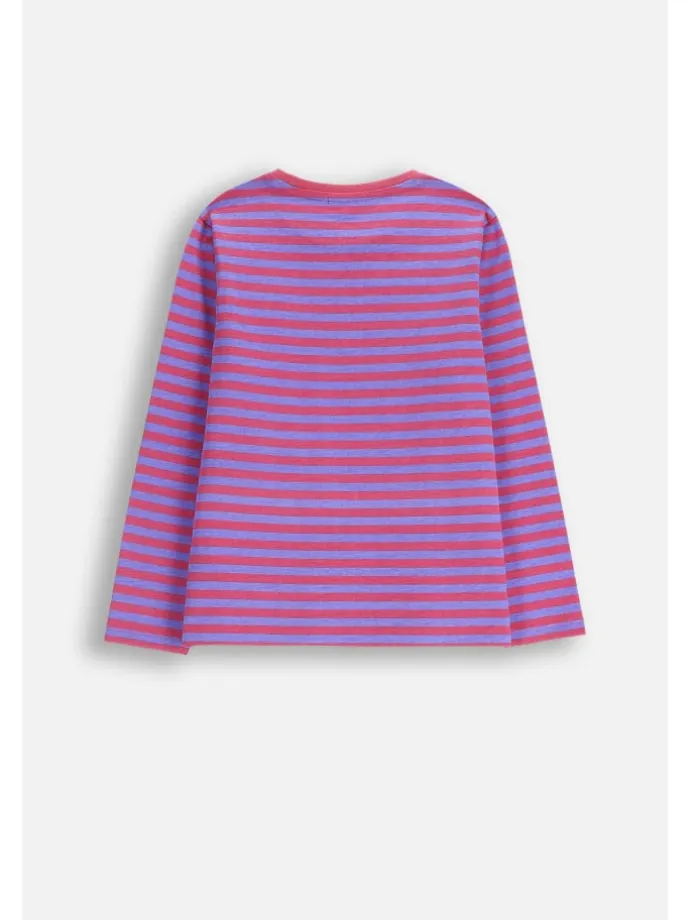 Langarmshirt aus Baumwolle in violett