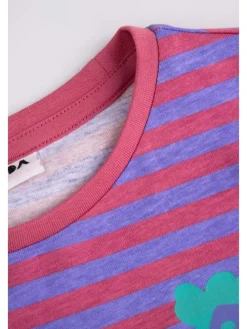 Langarmshirt aus Baumwolle in violett
