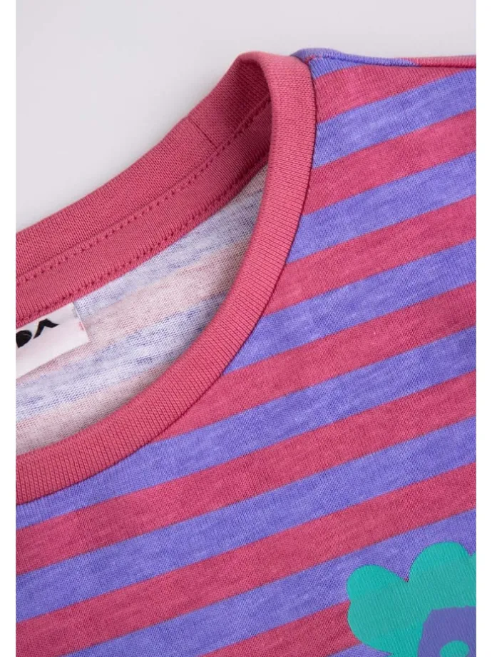 Langarmshirt aus Baumwolle in violett