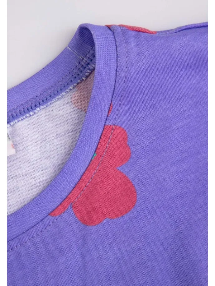 Langarmshirt aus Baumwolle in violett
