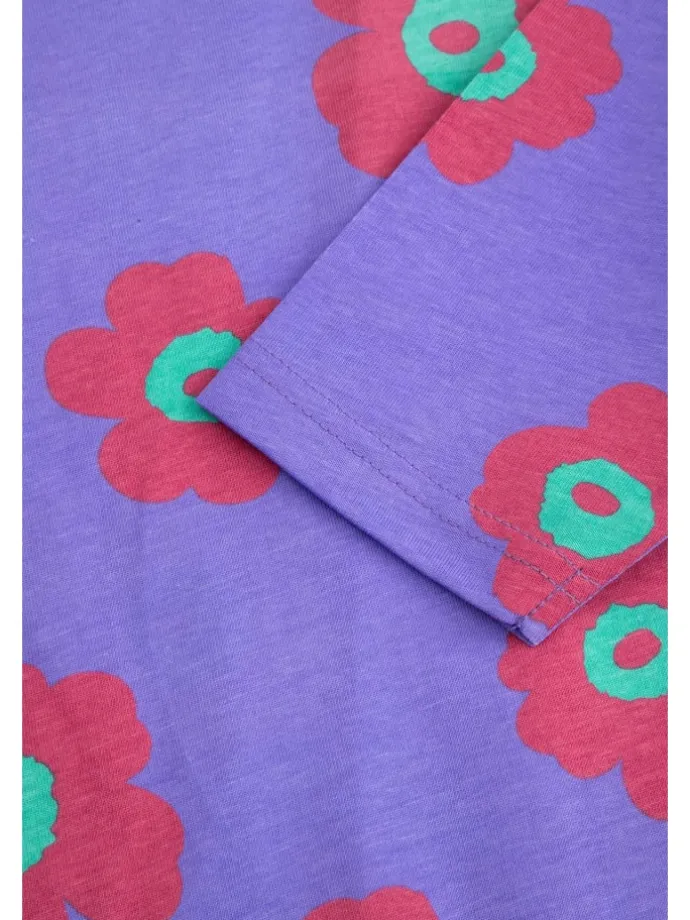 Langarmshirt aus Baumwolle in violett