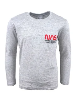 Langarmshirt NASA in Grau