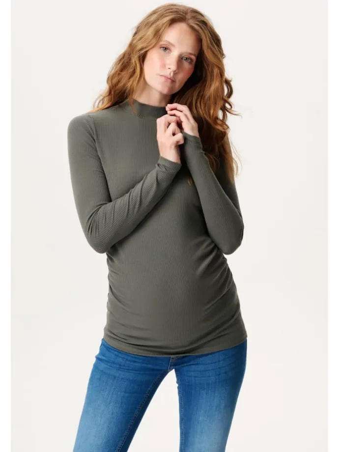 Langarmshirt Sira in Olive