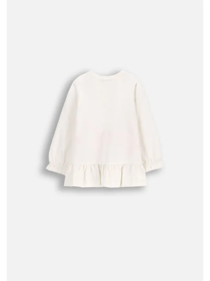Langarm-T-Shirt in ecru