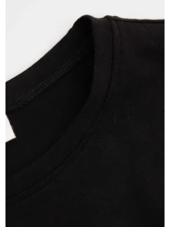 Langarm-T-Shirt in schwarz
