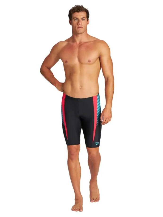 Lange Badehose in Schwarz