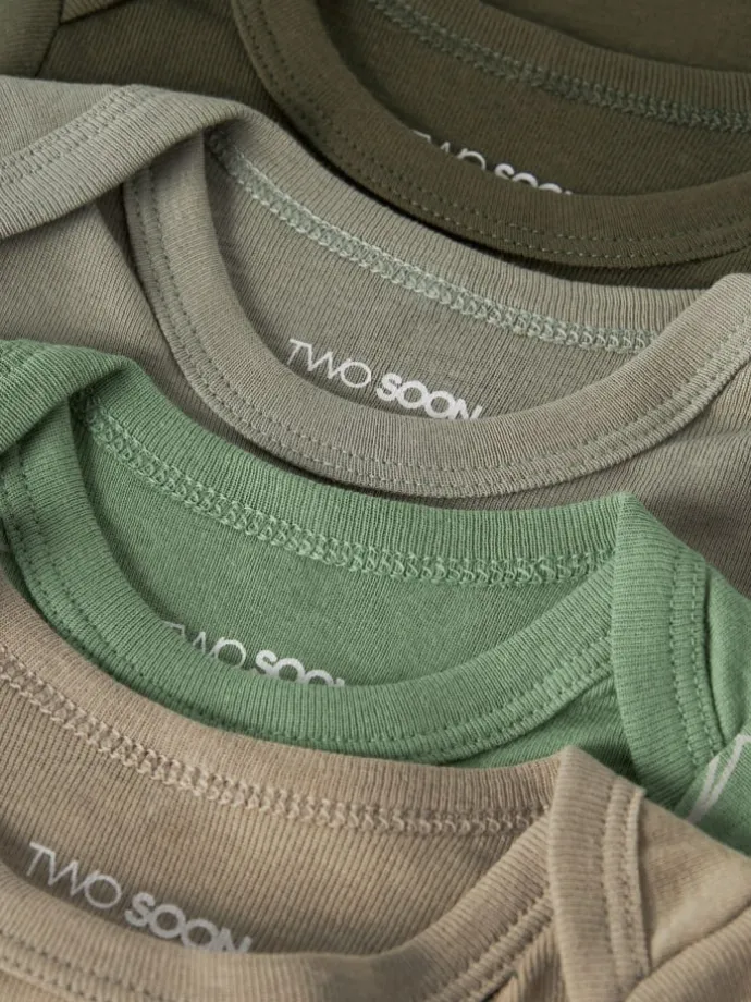 Langärmeliger Body in Olive Night