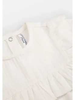Langärmeliges T-shirt in ecru