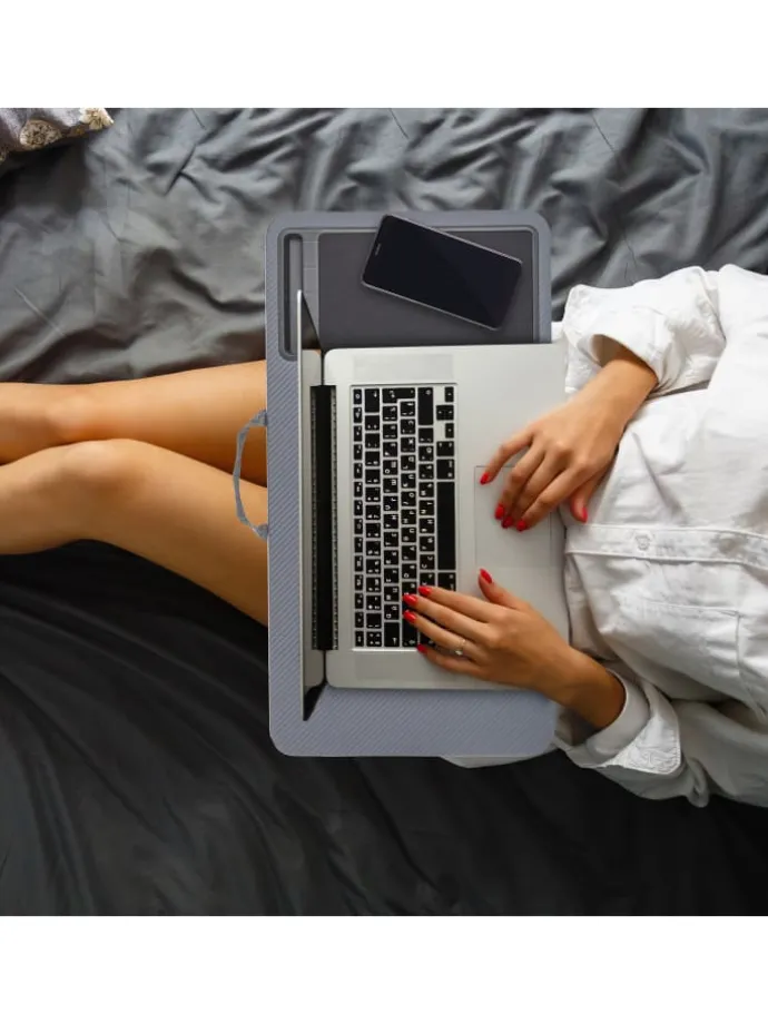 Laptopkissen in Grau