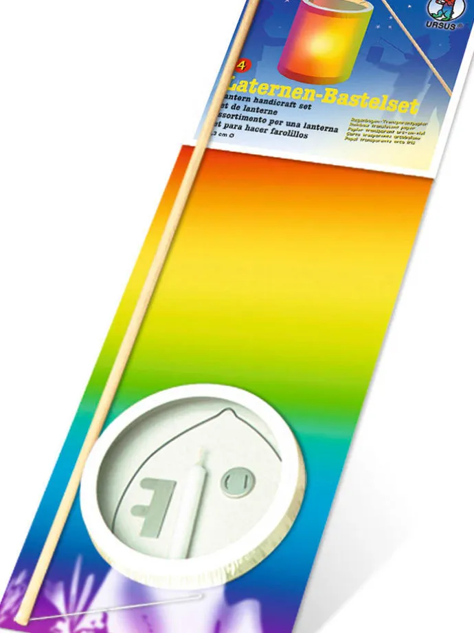 Laternen-Bastelset "Regenbogen" in Bunt