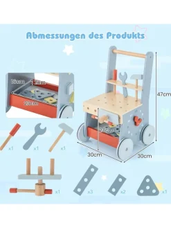 Lauflernwagen Holz in Blau