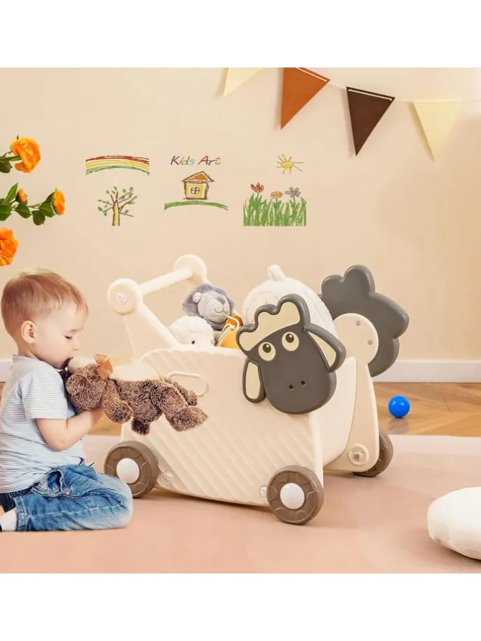 Lauflernwagen mit 18 L Stauraum in Beige