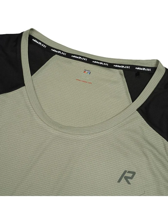 Lauftop "Mikkola" in Khaki/ Schwarz