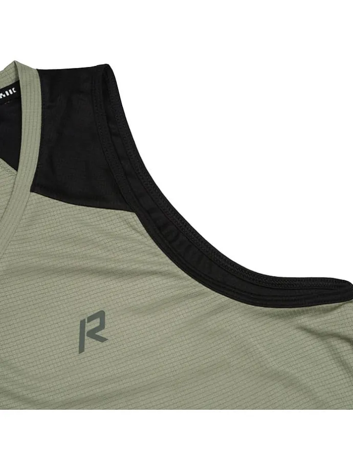 Lauftop "Mikkola" in Khaki/ Schwarz
