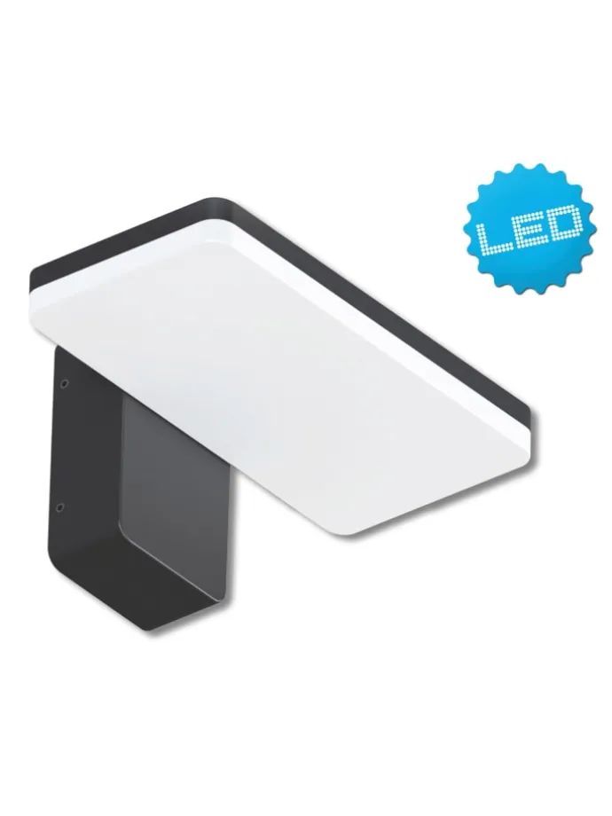 LED Außenwandleuchte "CLAIR" in anthrazit - EEK G