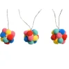LED Deko Lichterkette bunte Pompoms L: 1,8m in bunt