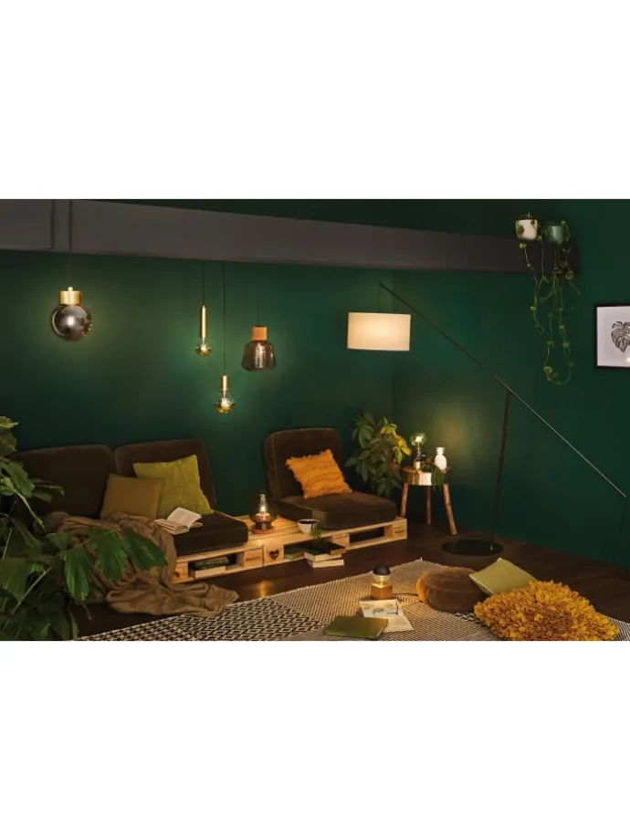 LED Globe 6,5 Watt E27 Kopfspiegel Schwarzchrom Warmweiß F