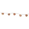 LED Lichterkette 10 leuchtende Herzen L: 90cm in kupfer