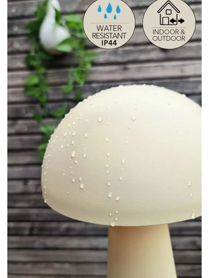 LED Pilz Tischlampe dimmbar Touch Farbwechsler IP44 Innen Außen 15x21cm Grün